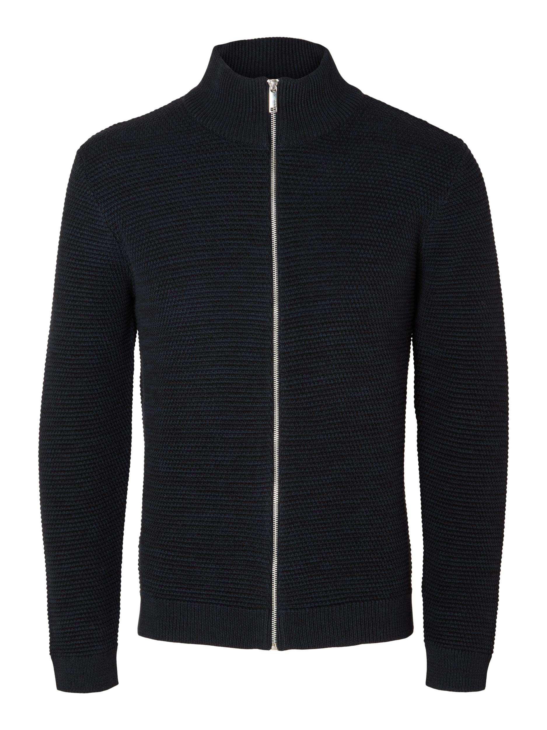 SELECTED HOMME Strickpullover »SLHVINCE LS KNIT BUBBLE FULL ZIP NOOS« von SELECTED HOMME