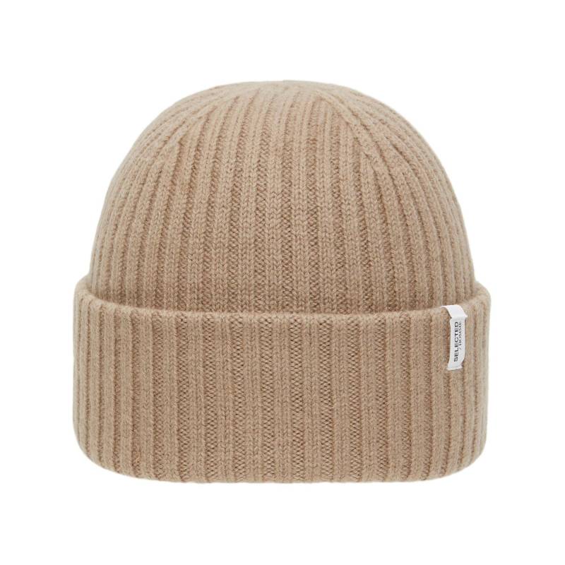 Beanie Herren Beige ONE SIZE von SELECTED