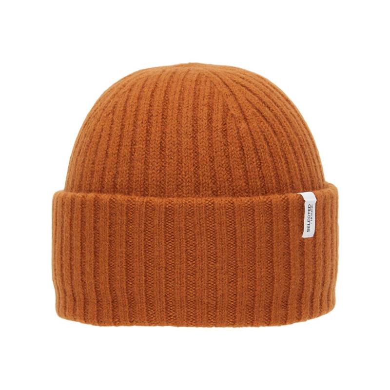 Beanie Herren Orange ONE SIZE von SELECTED