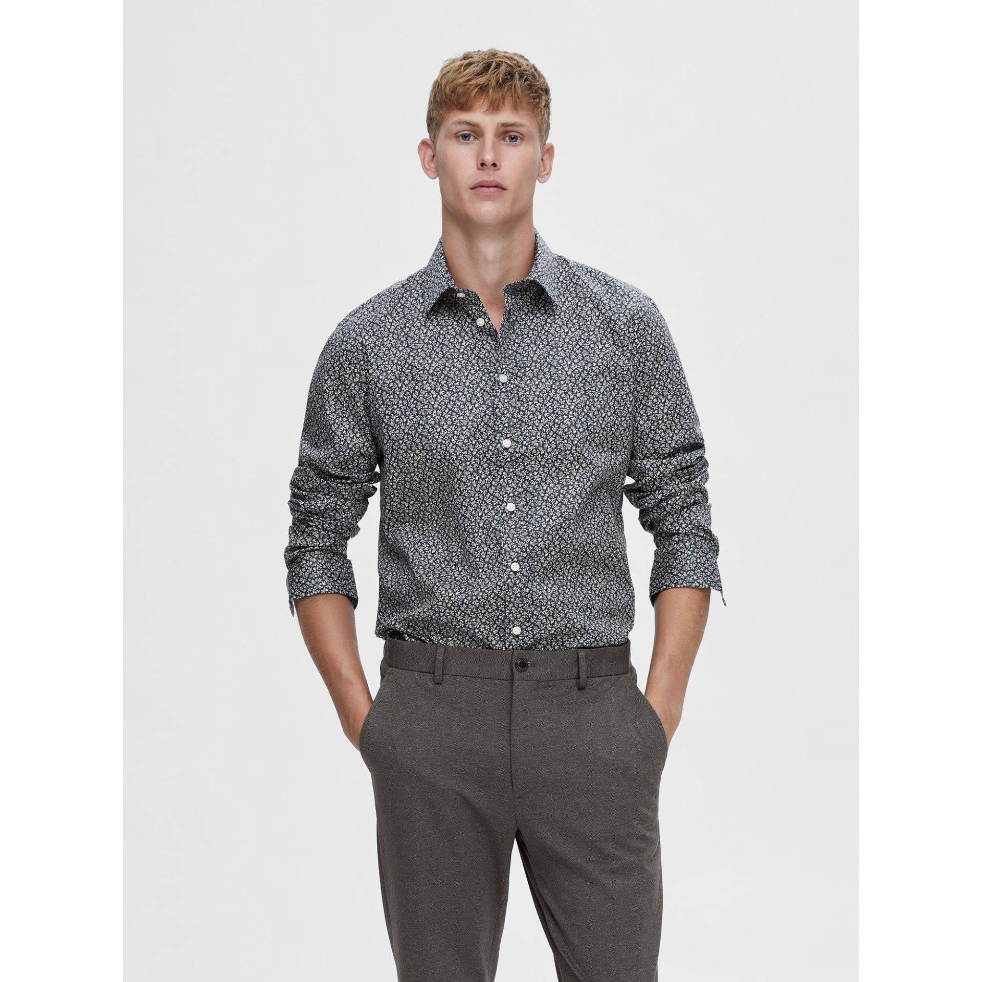 Hemd, Slim Fit, Langarm Herren Marine S von SELECTED