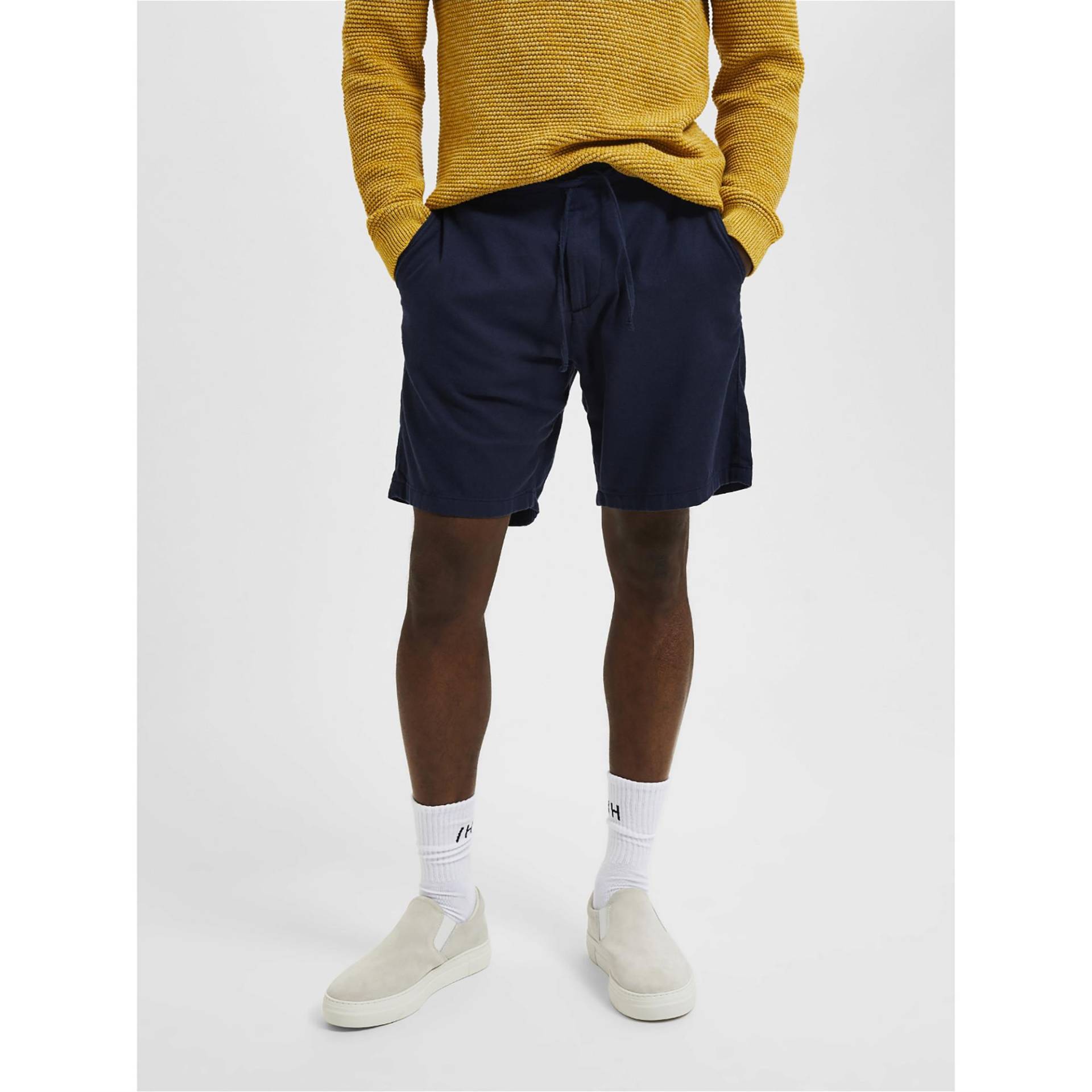 Leinen-shorts Herren Dunkelblau S von SELECTED