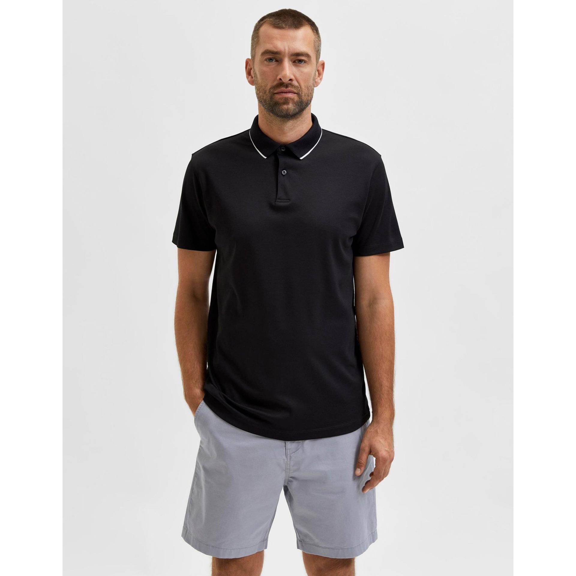 Poloshirt, Kurzarm Herren Black M von SELECTED