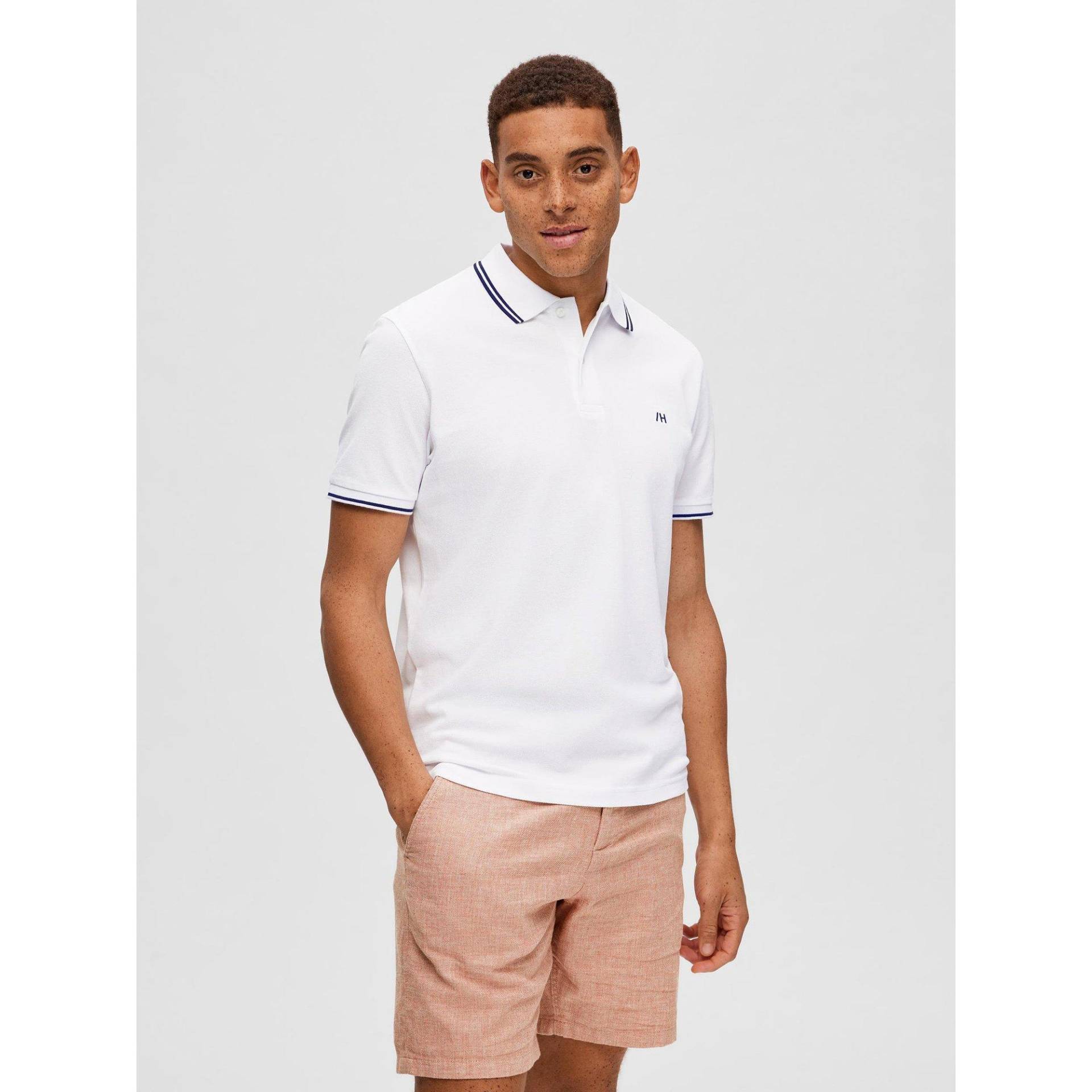 Poloshirt, Kurzarm Herren Schneeweiss S von SELECTED