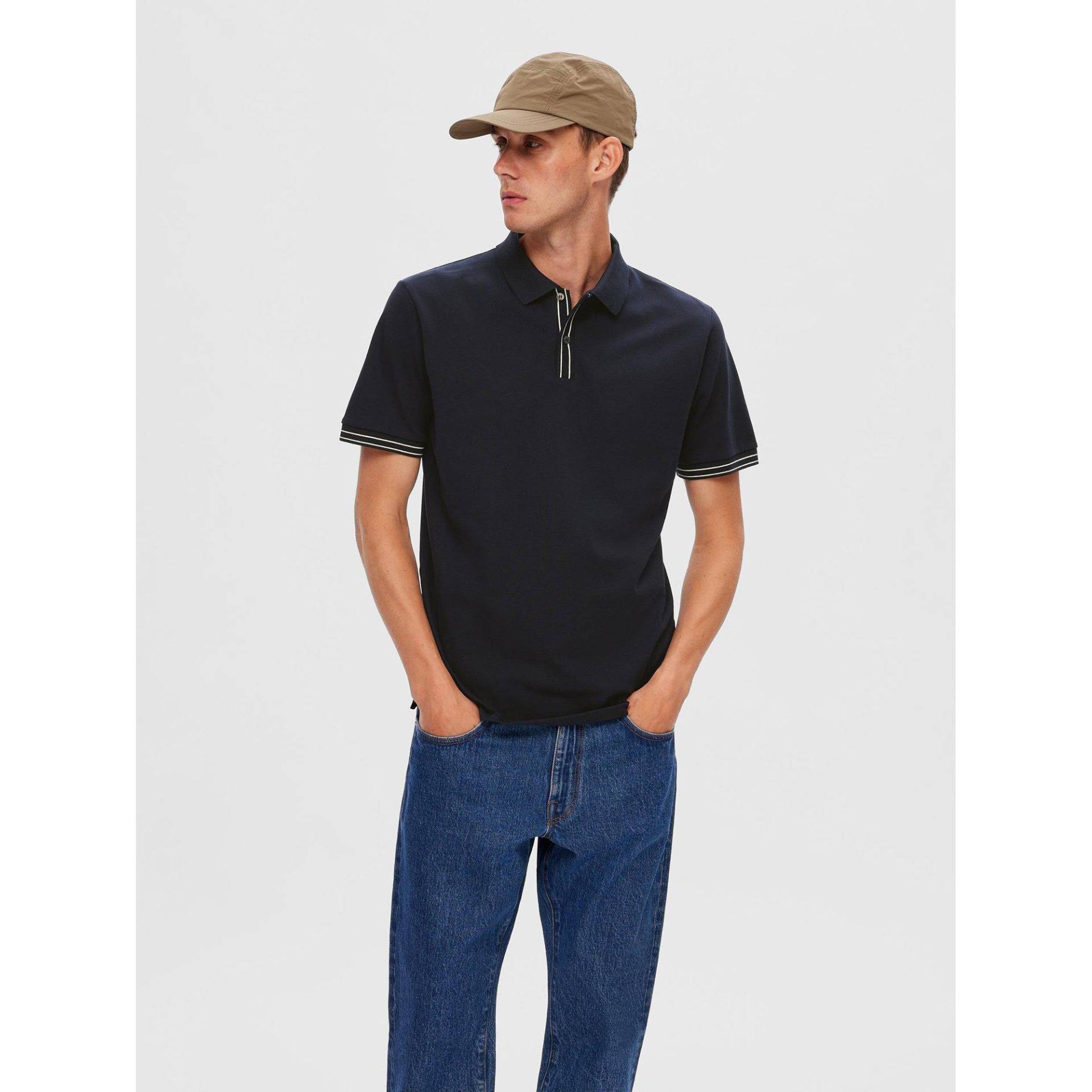 Poloshirt, Kurzarm Herren Marine M von SELECTED