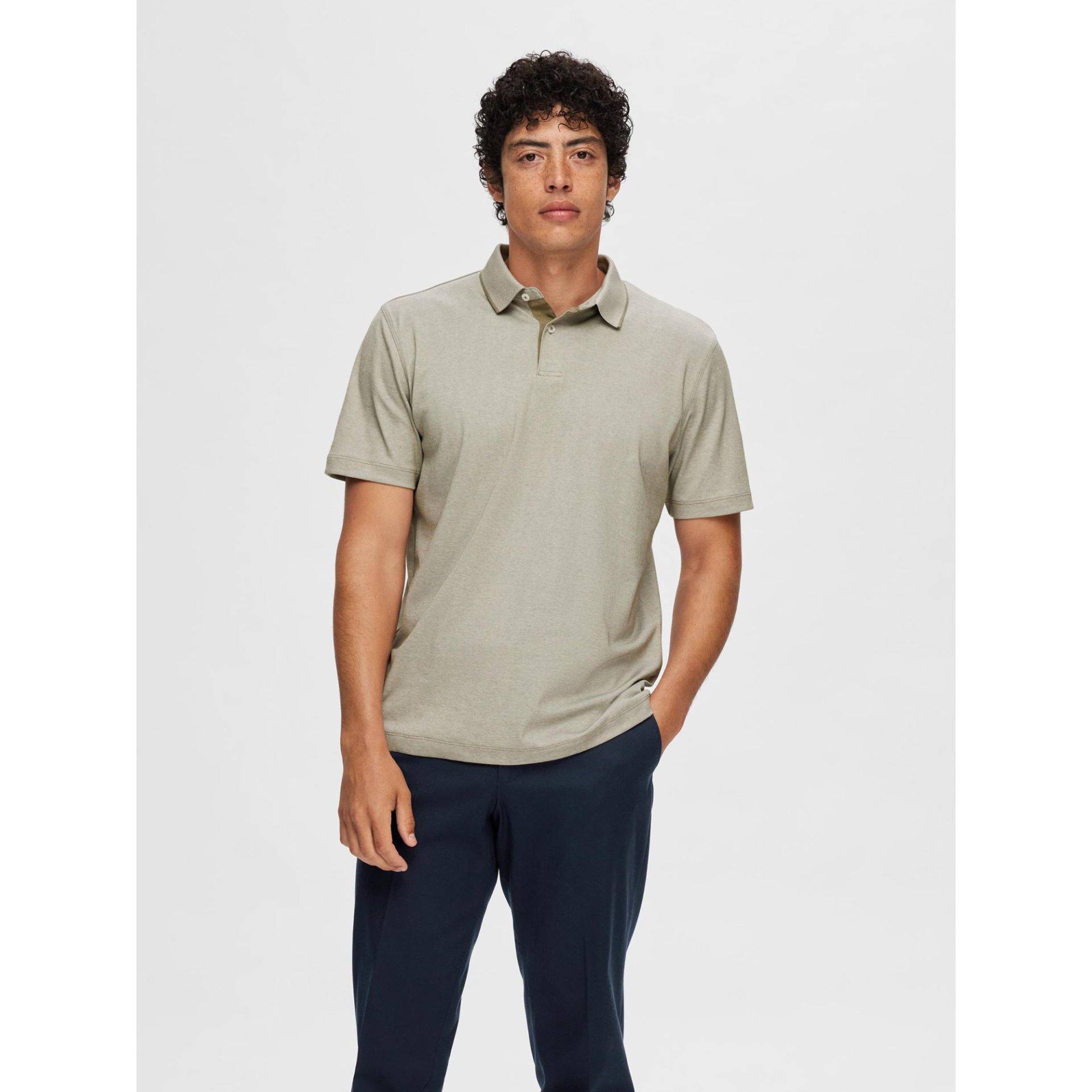 Poloshirt, Kurzarm Herren Olivegrün M von SELECTED