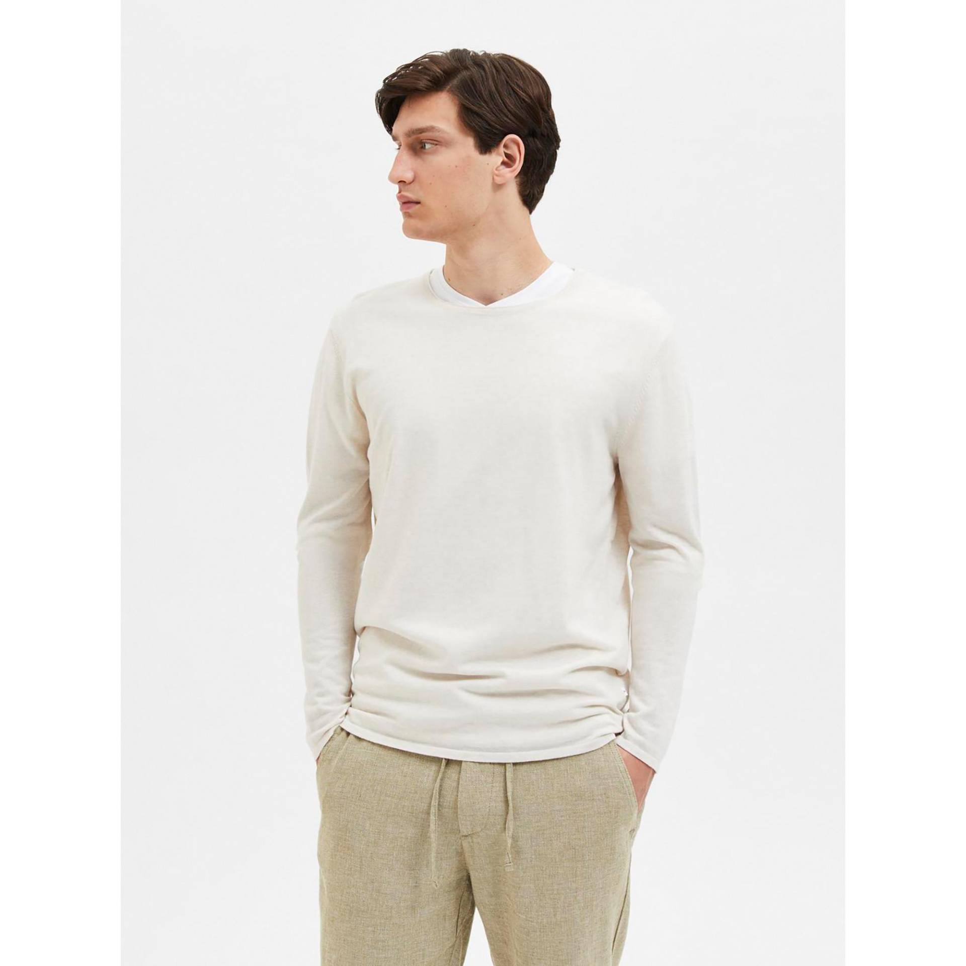 Pullover Herren Beige  L von SELECTED