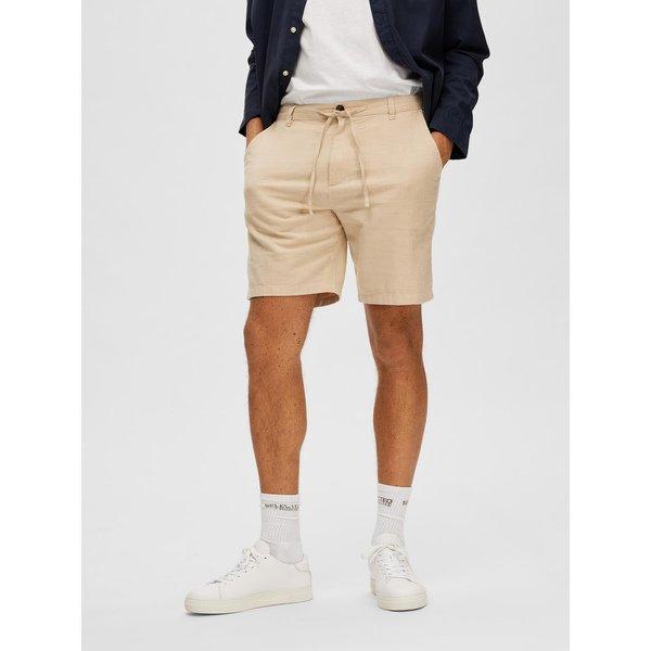 Leinen-shorts Herren Nature L von SELECTED