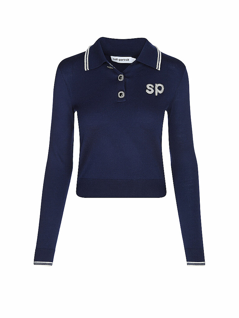 SELF-PORTRAIT Poloshirt dunkelblau | S SELF-PORTRAIT Poloshirt dunkelblau | S von SELF-PORTRAIT