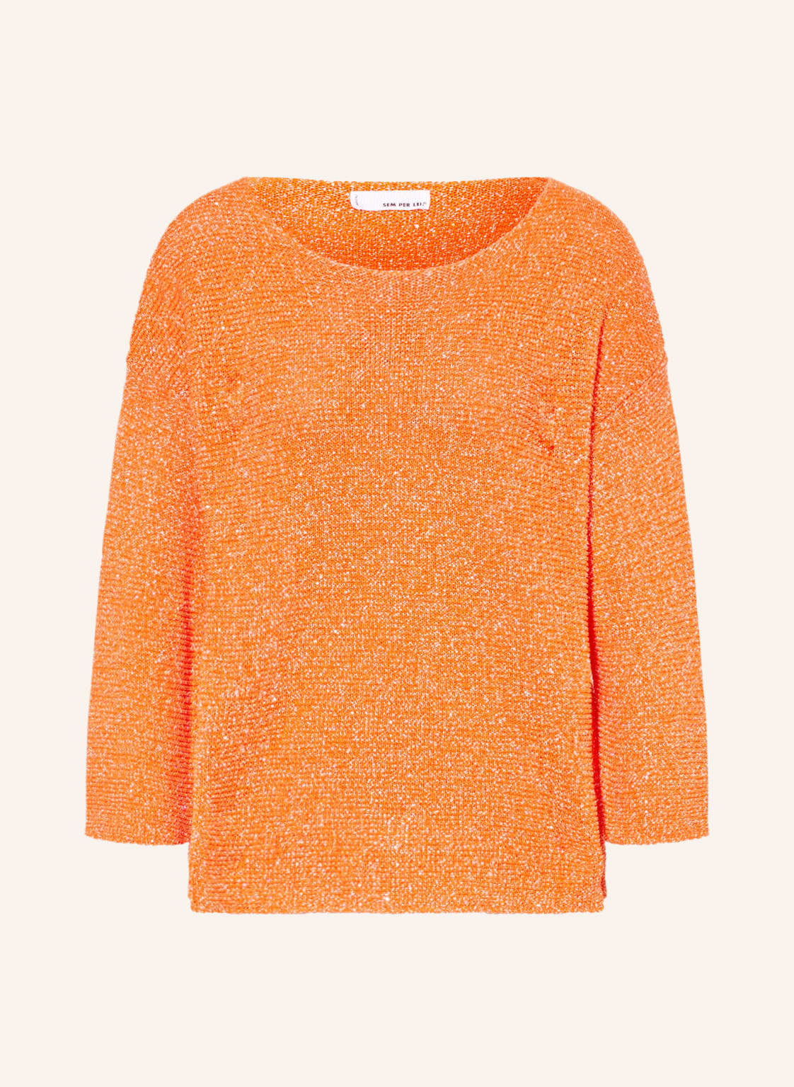 Sem Per Lei Pullover Mit Glitzergarn orange von SEM PER LEI