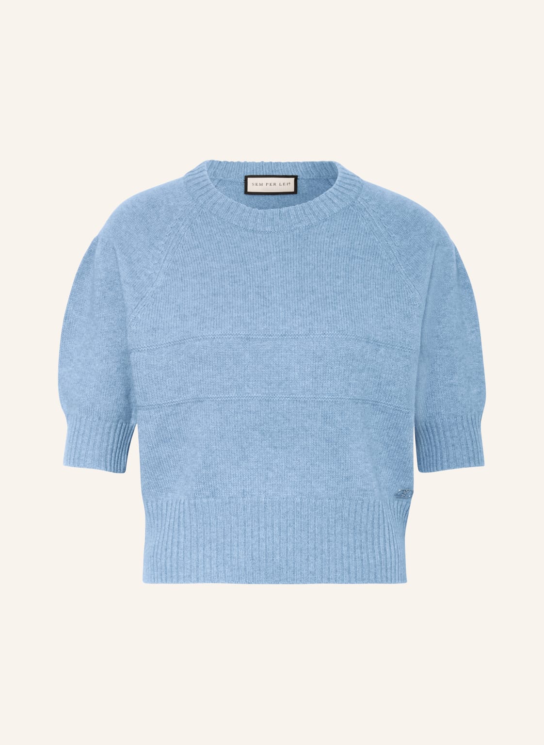 Sem Per Lei Strickshirt Mit Cashmere blau Sem Per Lei Strickshirt Mit Cashmere blau von SEM PER LEI