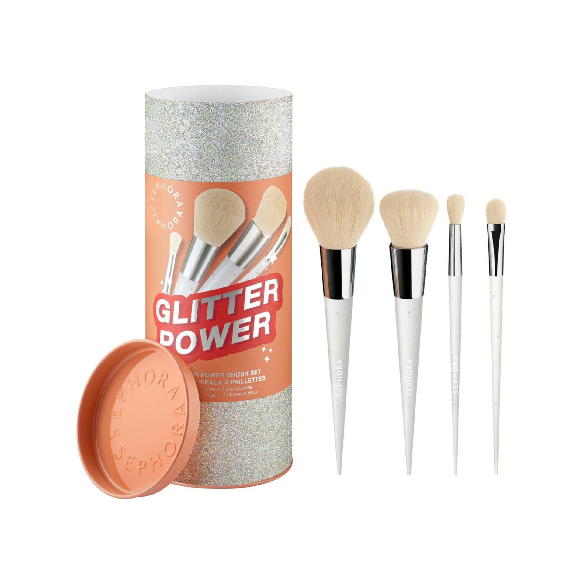 Glitter Power Brush Set - Set Mit 4 Pinseln Für Gesicht Und Augen Damen Fantasie 4 pezzi von SEPHORA