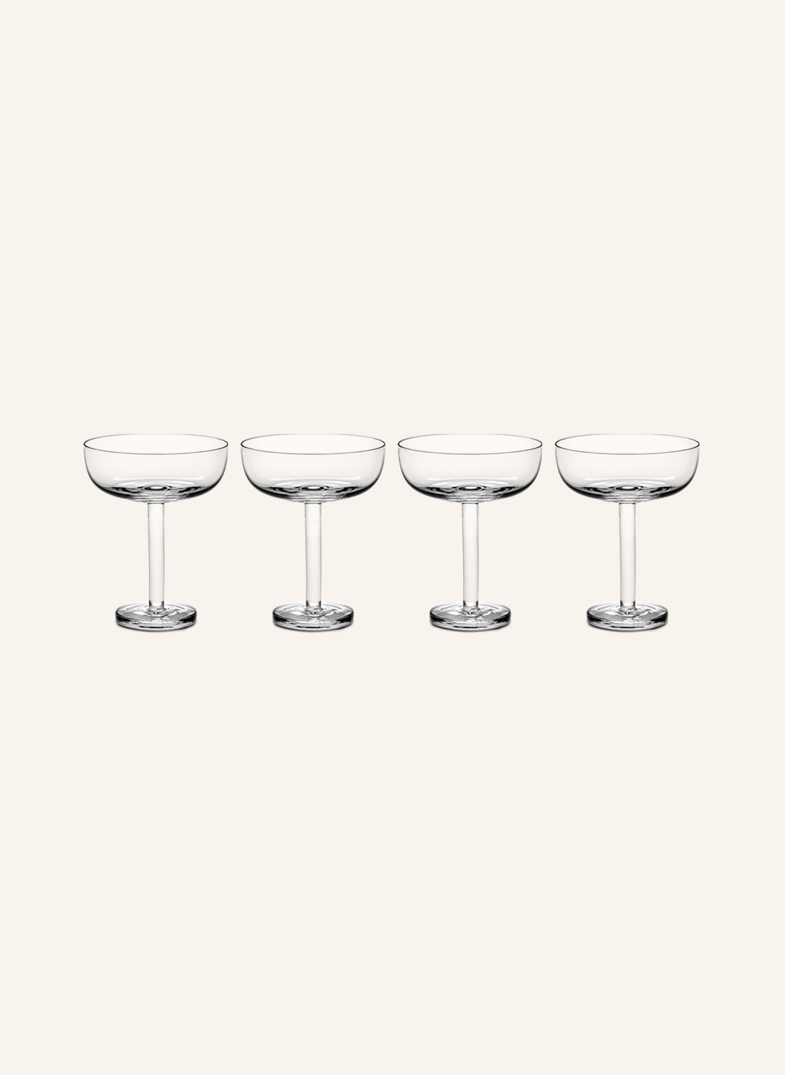 Serax 4er-Set Champagnergläser Base transparent Serax 4er-Set Champagnergläser Base transparent von SERAX