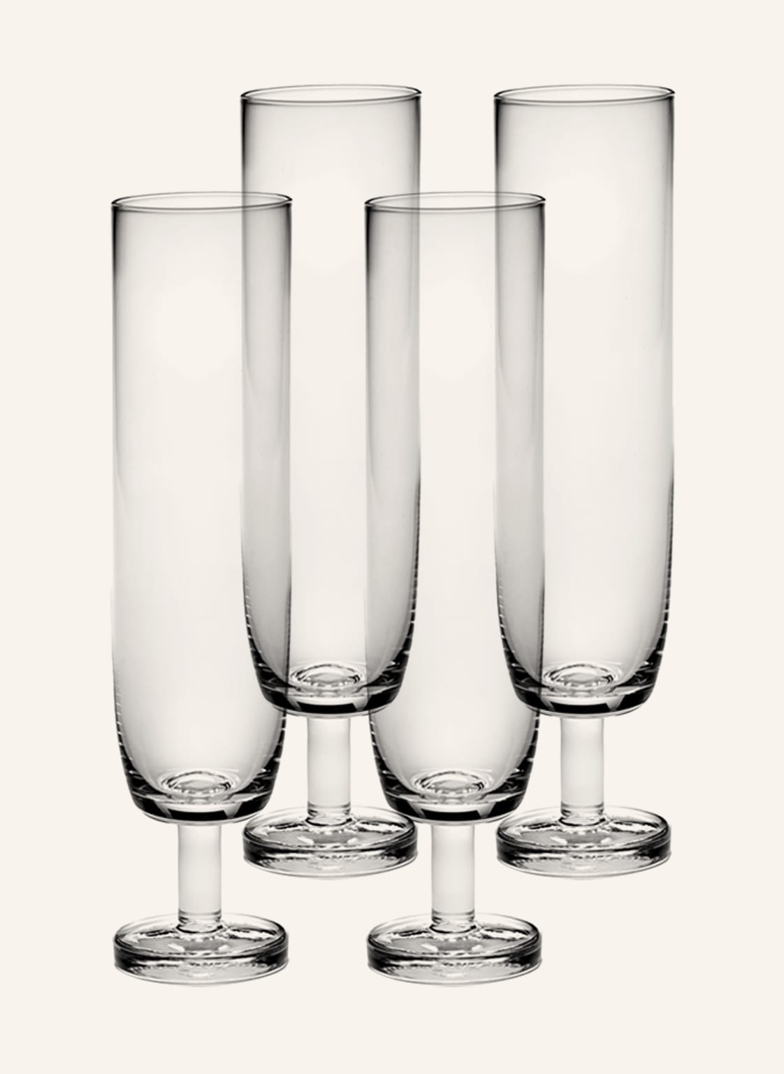Serax 4er-Set Champagnergläser Base transparent Serax 4er-Set Champagnergläser Base transparent von SERAX
