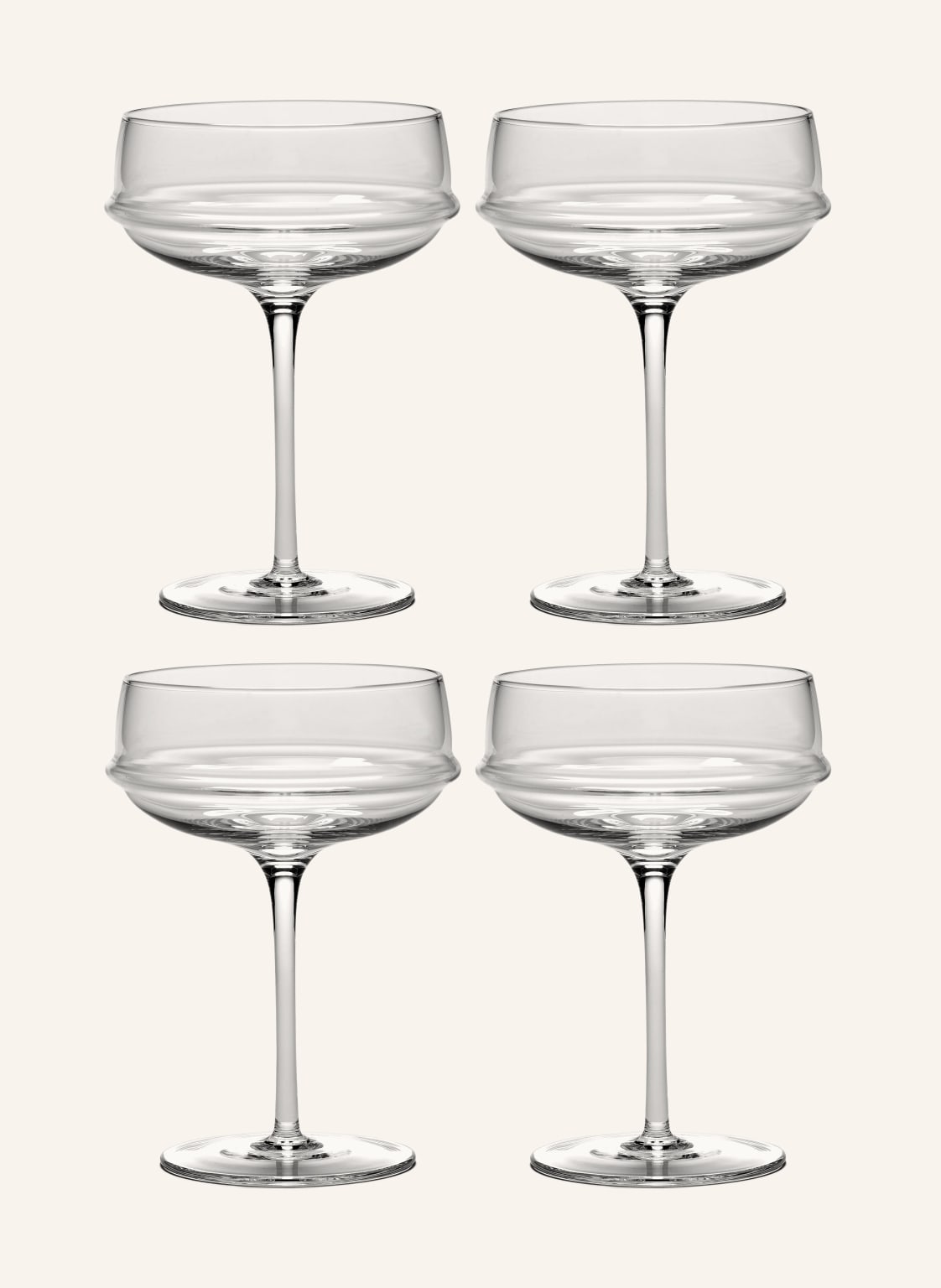 Serax 4er-Set Champagnergläser Dune transparent Serax 4er-Set Champagnergläser Dune transparent von SERAX