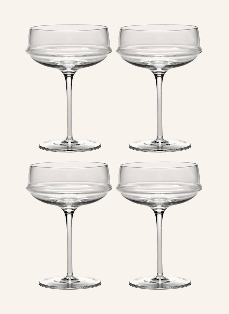 Serax 4er-Set Champagnergläser Dune transparent von SERAX