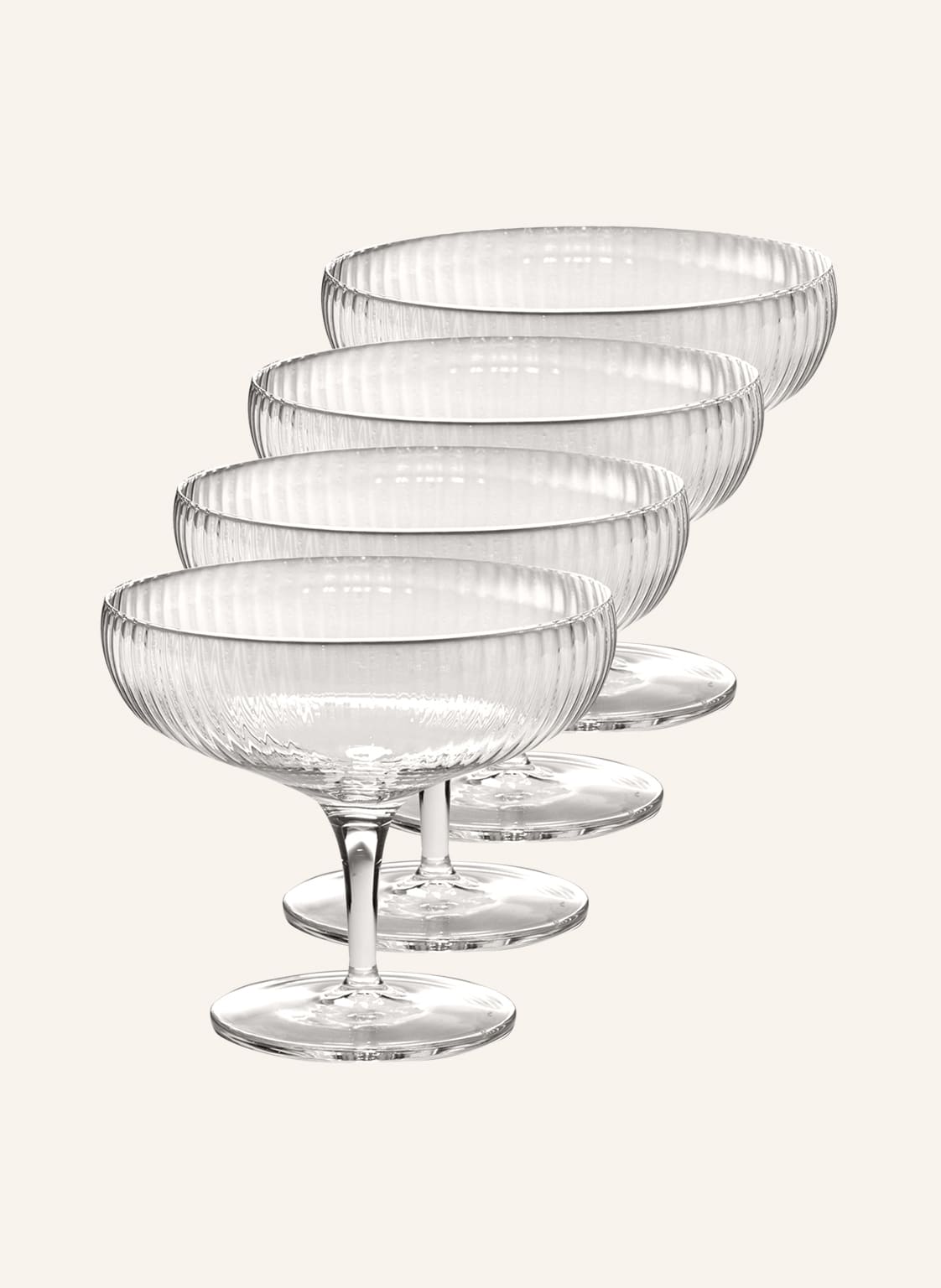 Serax 4er-Set Champagnergläser Inku transparent Serax 4er-Set Champagnergläser Inku transparent von SERAX
