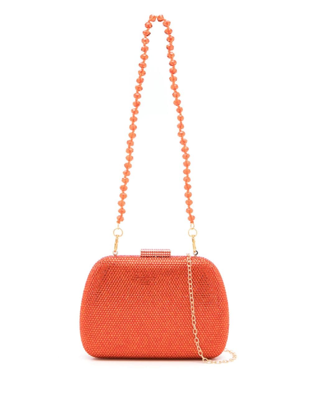 SERPUI Ang crystal-embellished clutch bag - Orange von SERPUI