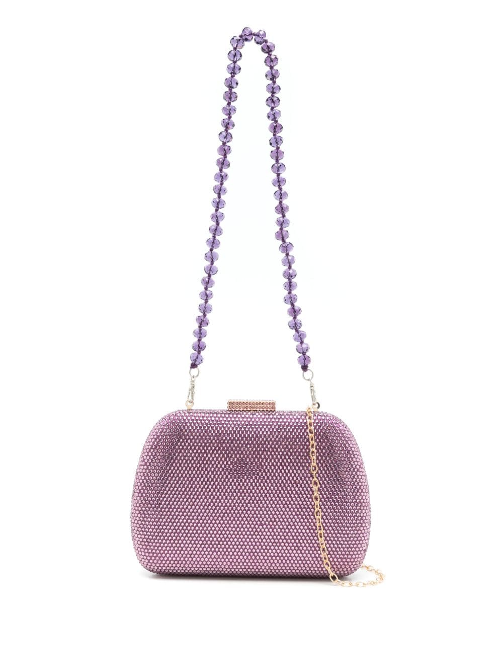 SERPUI Ang crystal-embellished clutch bag - Purple von SERPUI