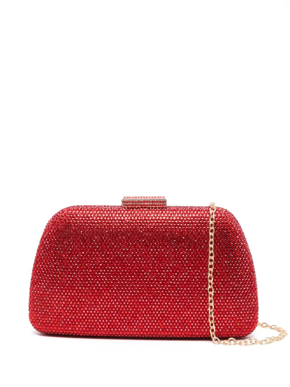 SERPUI Josephine rhinestone-embellished clutch bag - Red von SERPUI