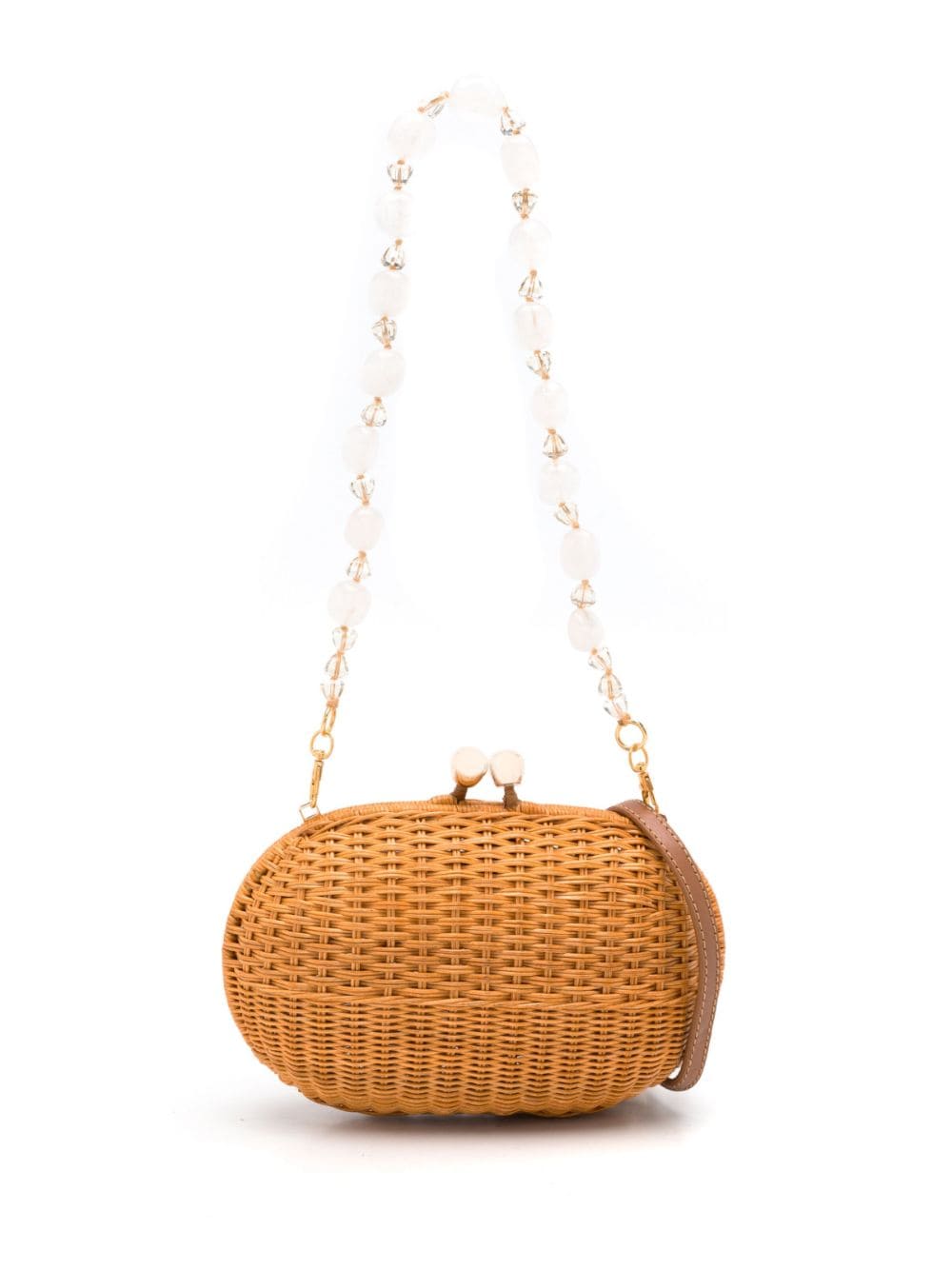 SERPUI Olivine woven-wicker clutch bag - Yellow von SERPUI