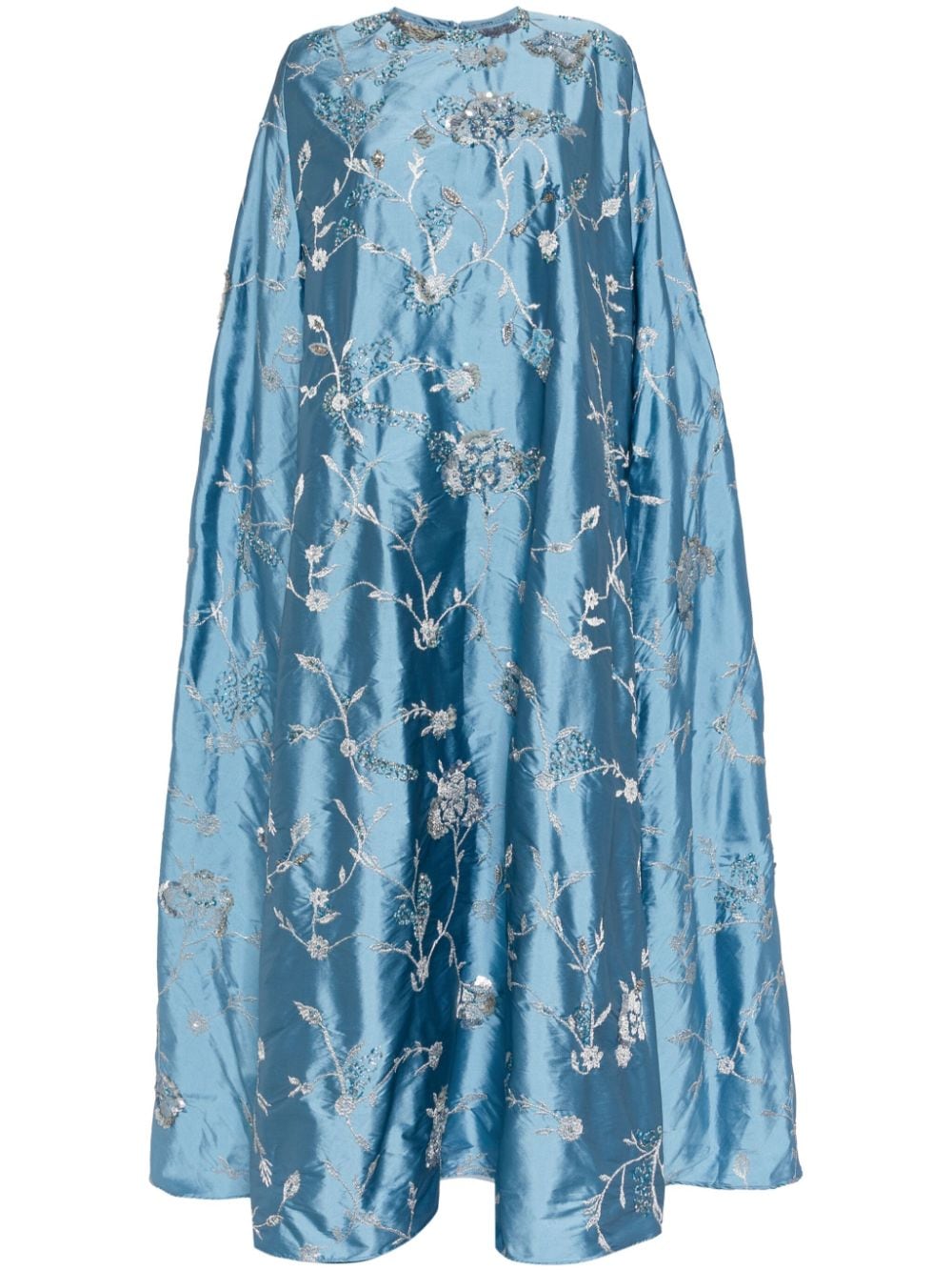 SHATHA ESSA Zari embroidered cape - Blue von SHATHA ESSA