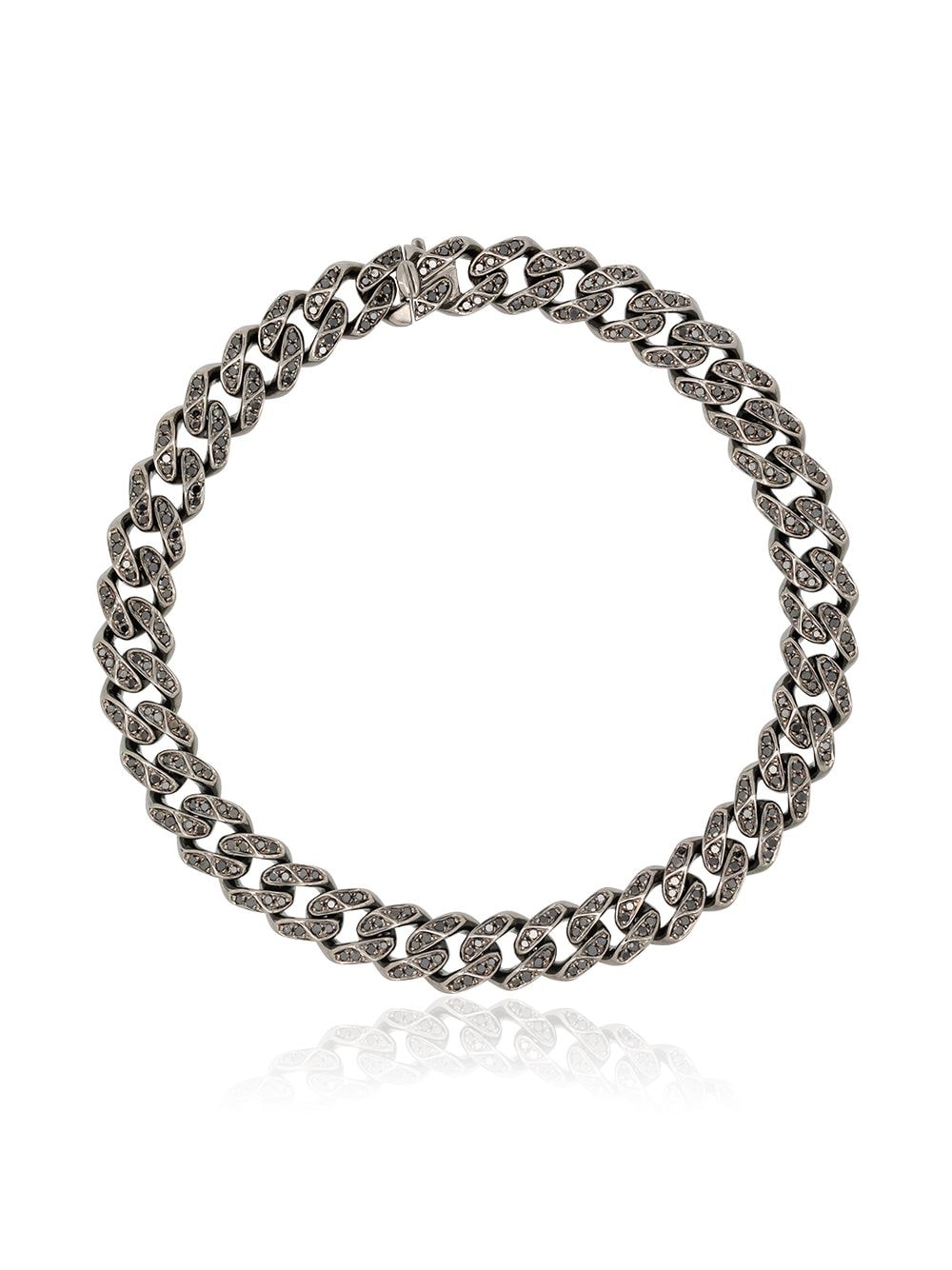 SHAY 18kt black gold diamond-accents chain bracelet von SHAY