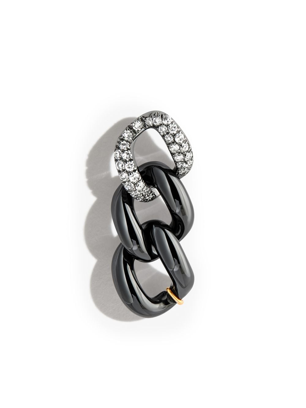 SHAY 18kt black gold diamond chain stud earring von SHAY