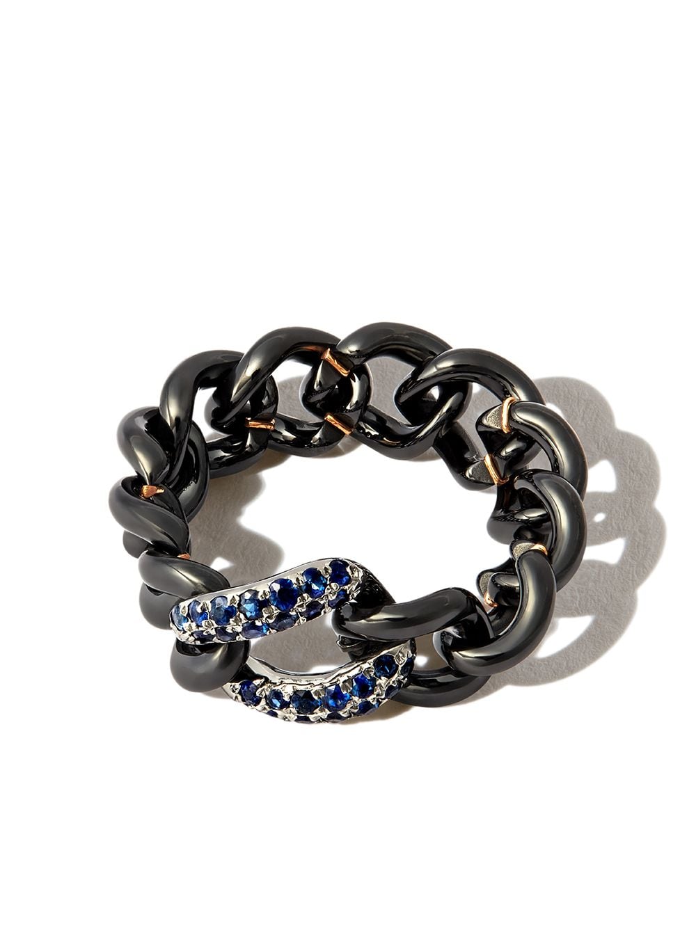 SHAY 18kt black gold jumbo link ring von SHAY