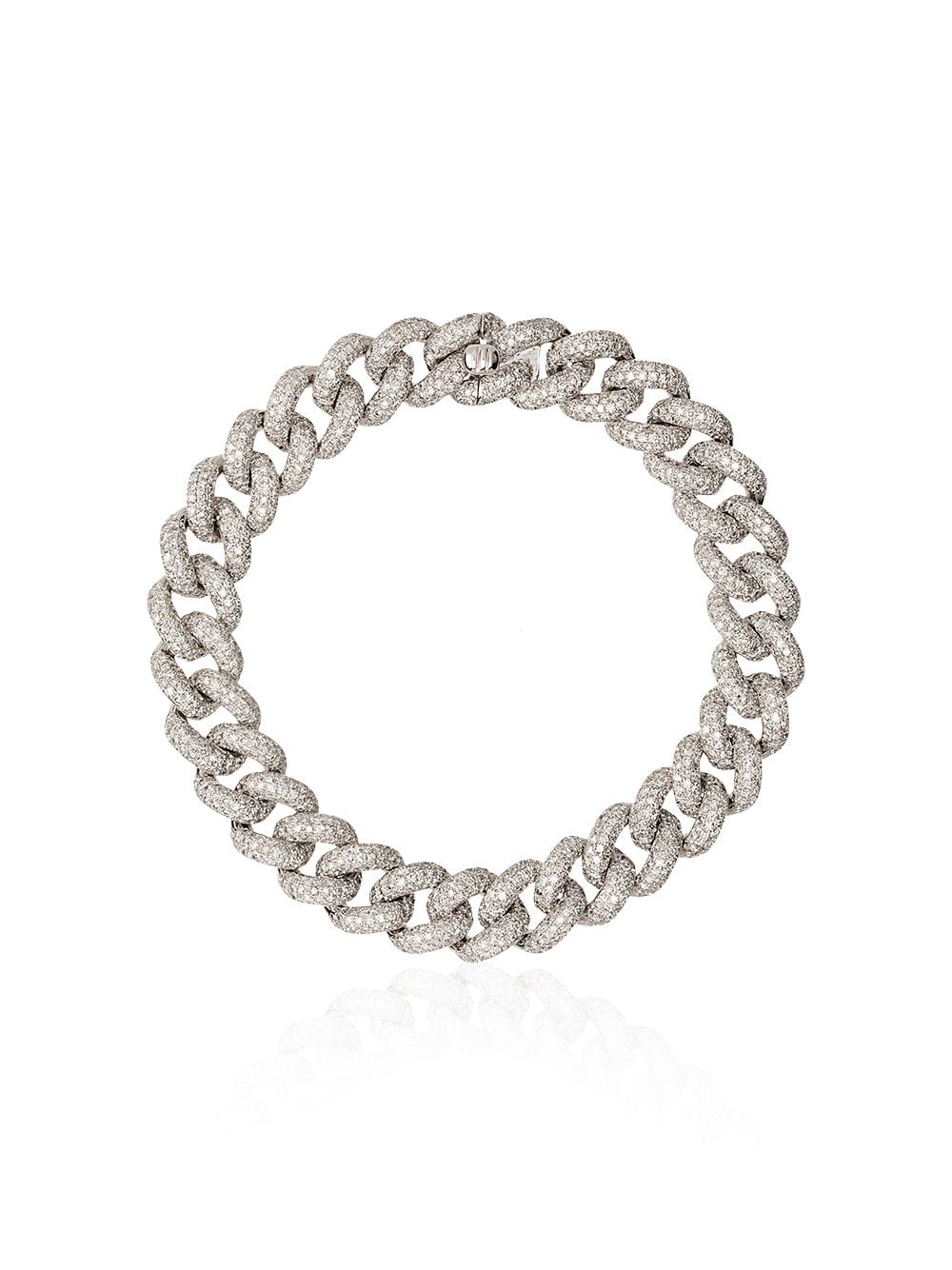 SHAY 18kt gold Essential diamond link bracelet - Silver von SHAY