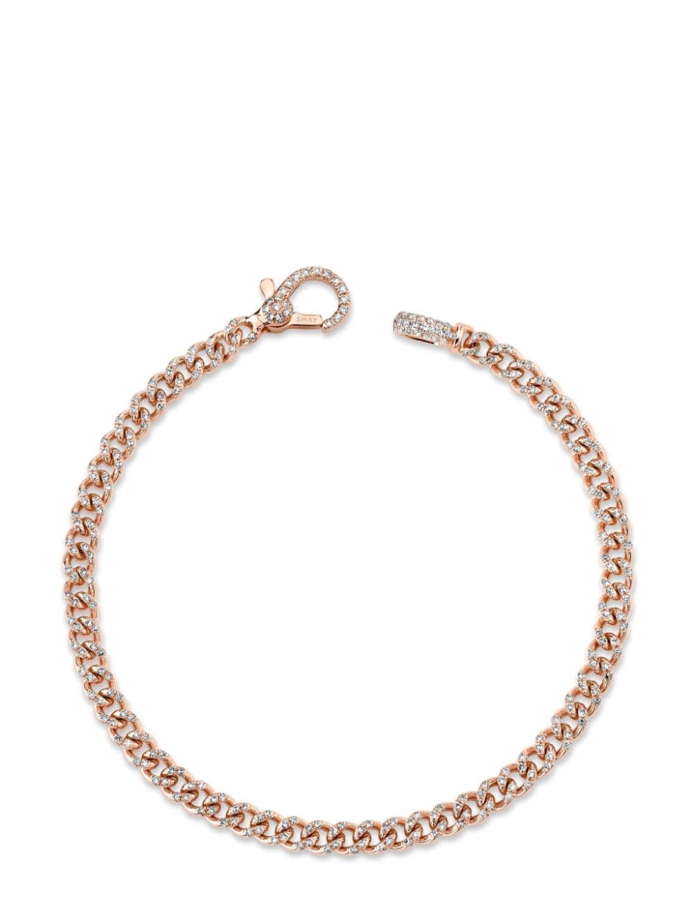 SHAY 18kt rose gold Baby diamond link bracelet - Pink von SHAY