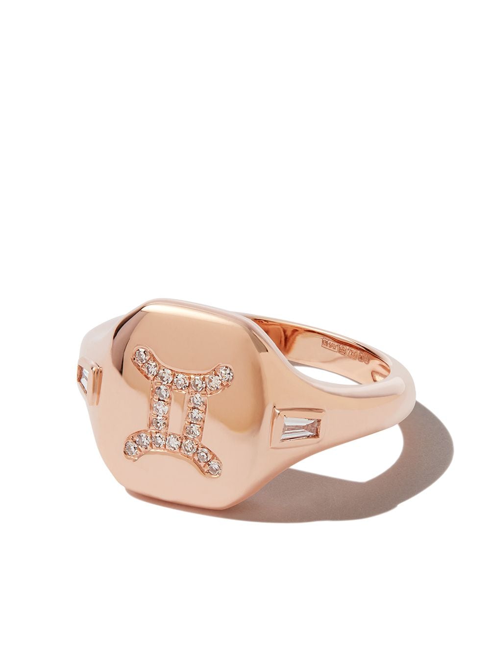 SHAY 18kt rose gold Gemini diamond signet ring - Pink von SHAY