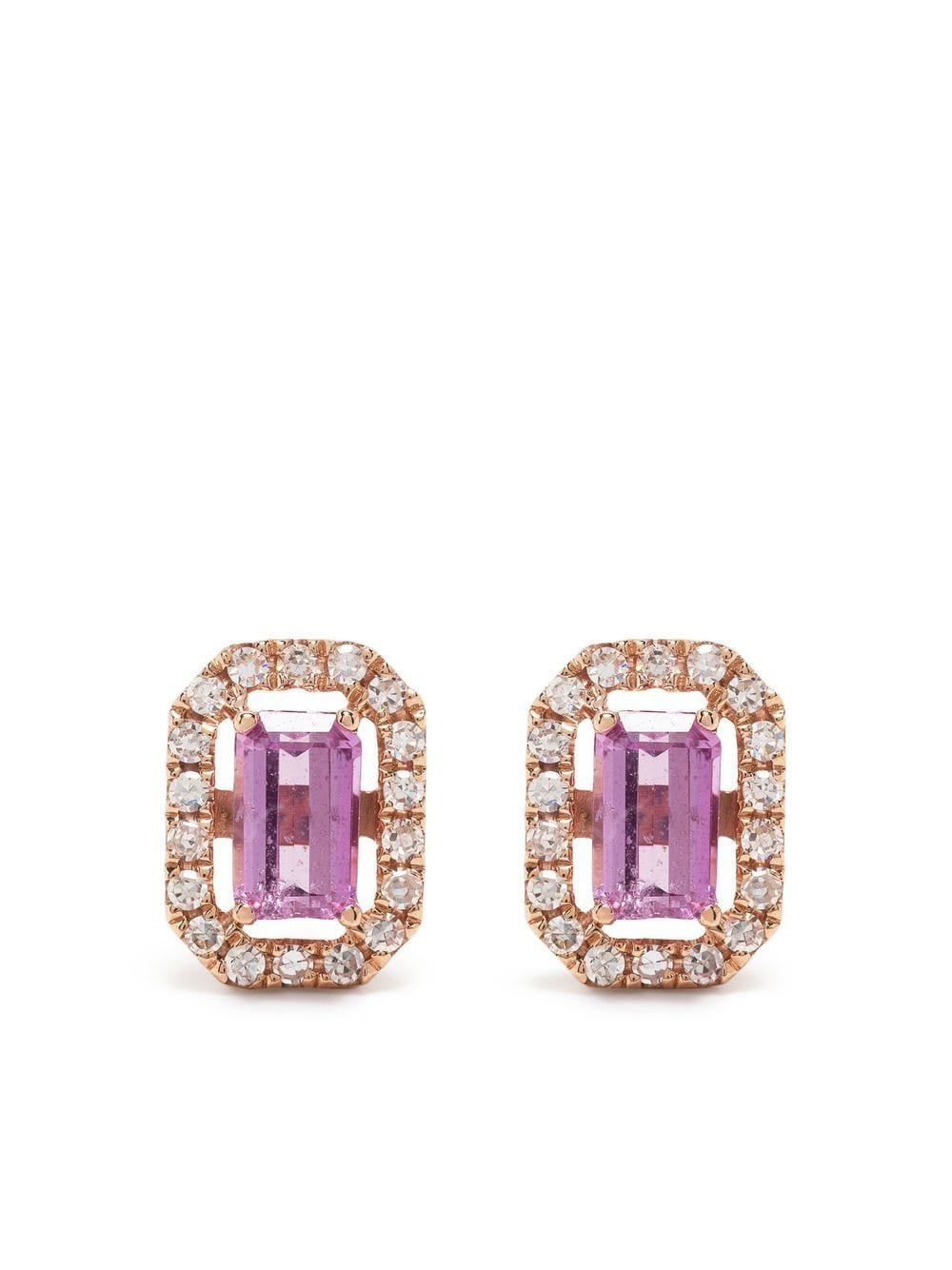 SHAY 18kt rose gold Mini Me diamond and sapphire earrings - Pink von SHAY
