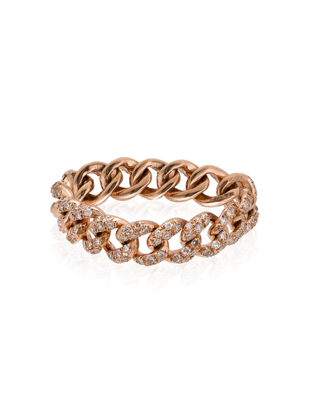 SHAY 18kt rose gold chain link ring - Pink von SHAY