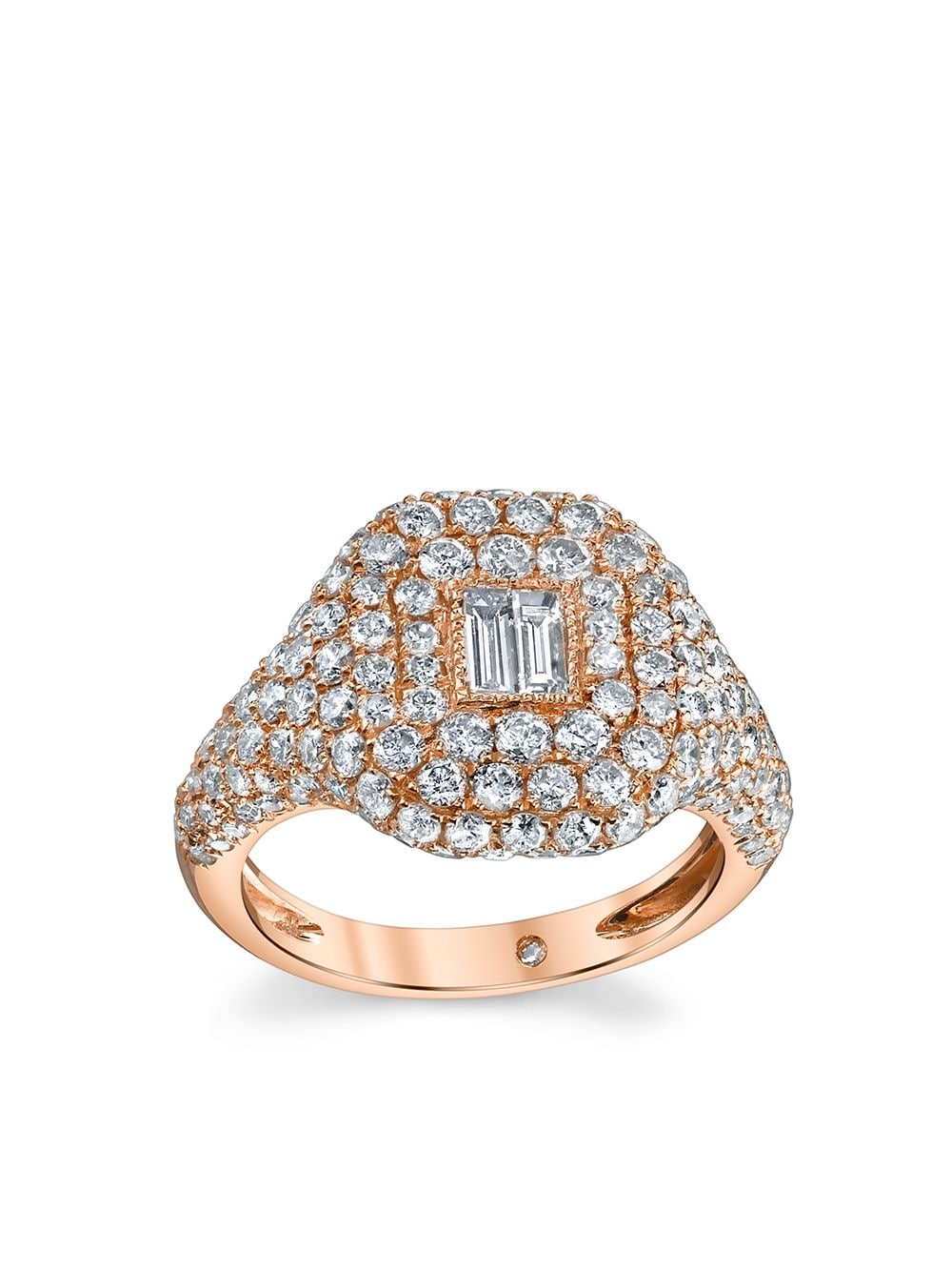 SHAY 18kt rose gold diamond pavé Essential pinky ring von SHAY