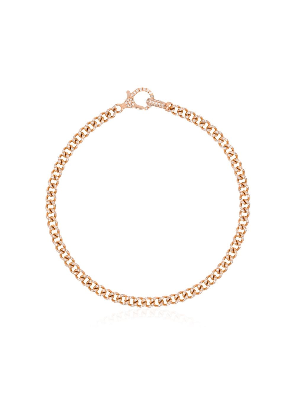 SHAY 18kt rose gold pavé diamond 7.5 inch link bracelet - Pink von SHAY