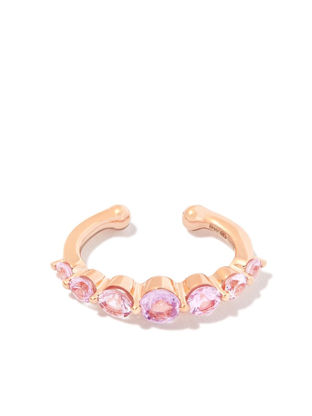 SHAY 18kt rose gold sapphire ear cuff - Pink von SHAY
