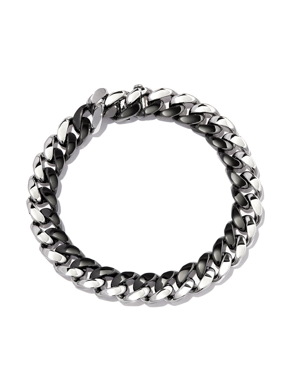 SHAY 18kt white and black gold curb-link bracelet - Silver von SHAY