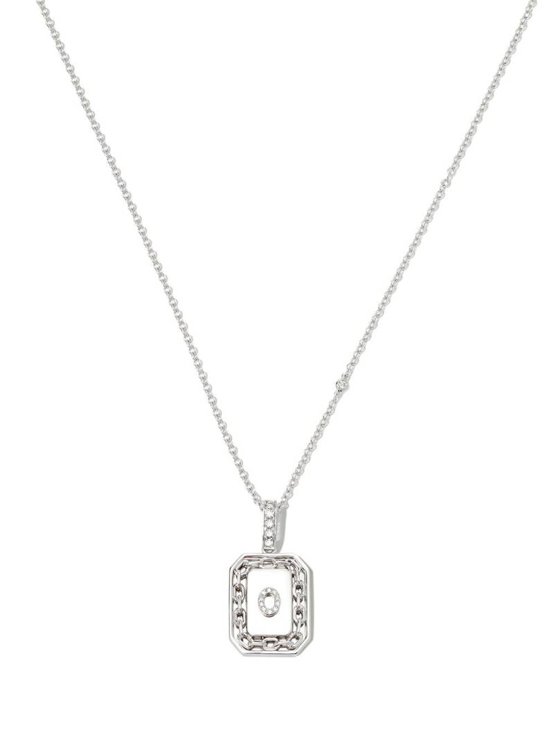 SHAY 18kt white gold O-initial bead-chain necklace - Silver von SHAY