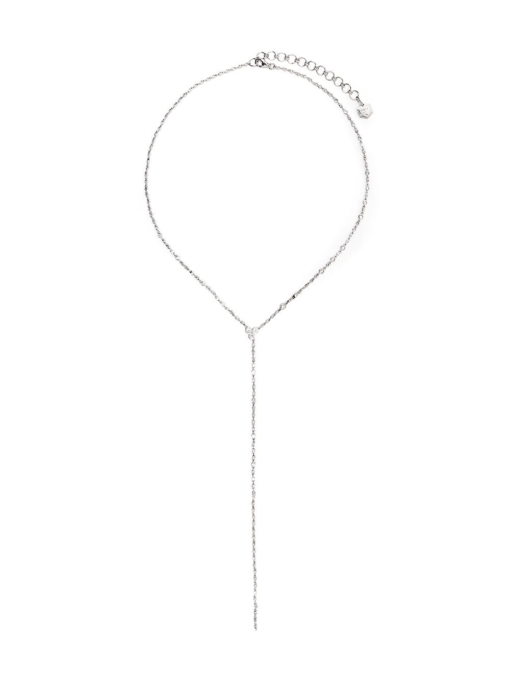 SHAY 18kt white gold diamond Infinity Y necklace - Silver von SHAY