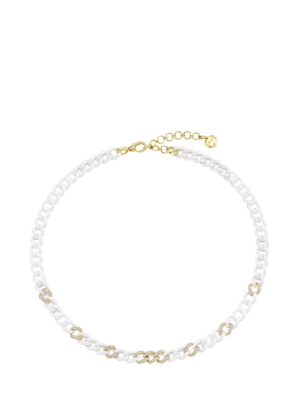 SHAY 18kt yellow gold, ceramic and diamond link necklace von SHAY