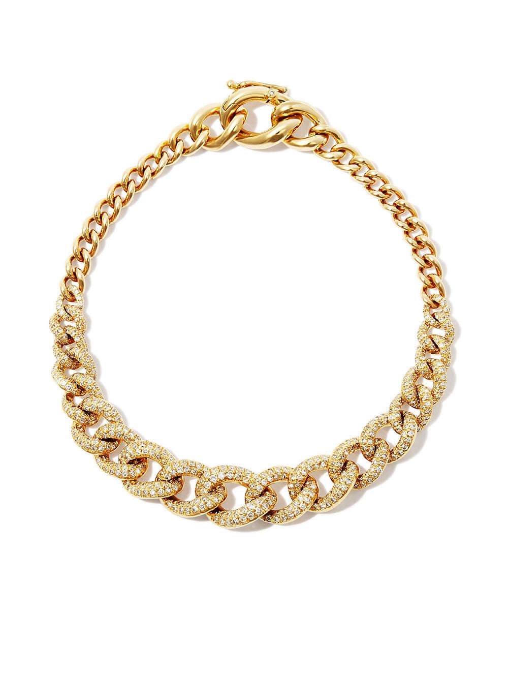 SHAY 18kt yellow gold Diamond Gradual Pave Link bracelet von SHAY