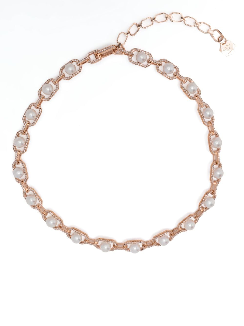 SHAY 18kt rose gold pearl and diamond necklace von SHAY