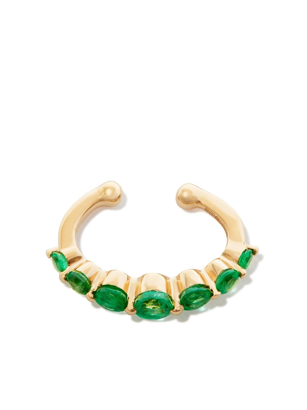 SHAY 18kt yellow gold emerald ear cuff von SHAY