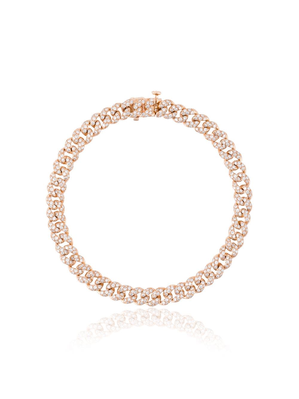 SHAY Mini Pave Link diamond bracelet - Pink von SHAY