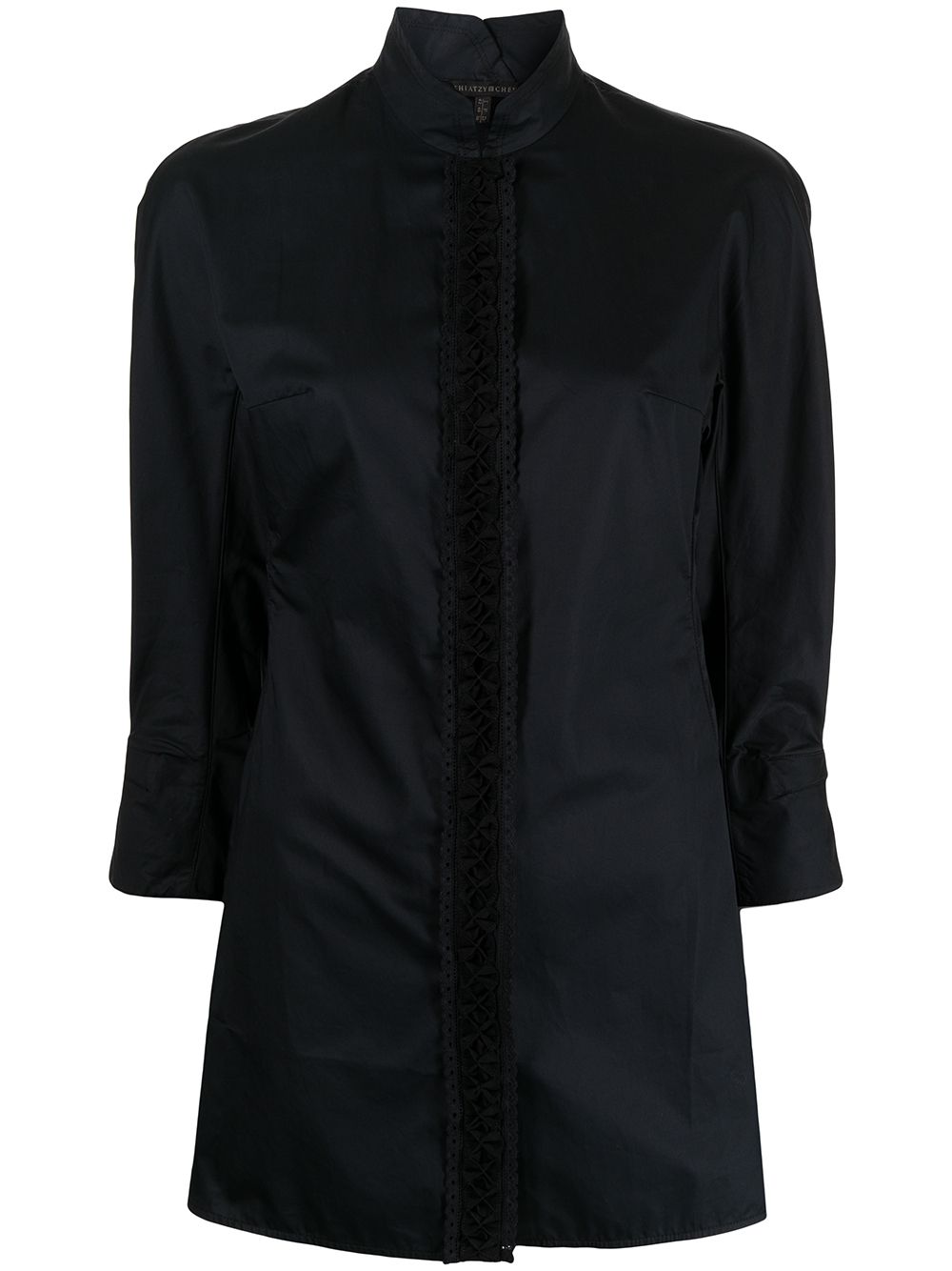 SHIATZY CHEN Mandarin Collar cotton shirt - Black von SHIATZY CHEN