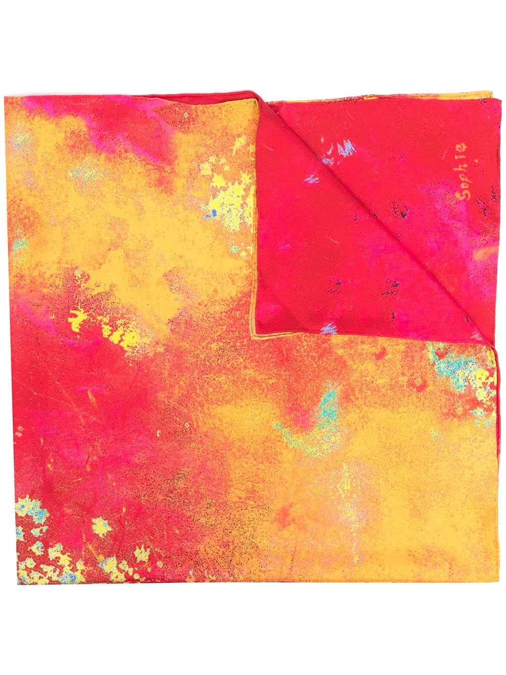 SHIATZY CHEN abstract print silk scarf - Red von SHIATZY CHEN