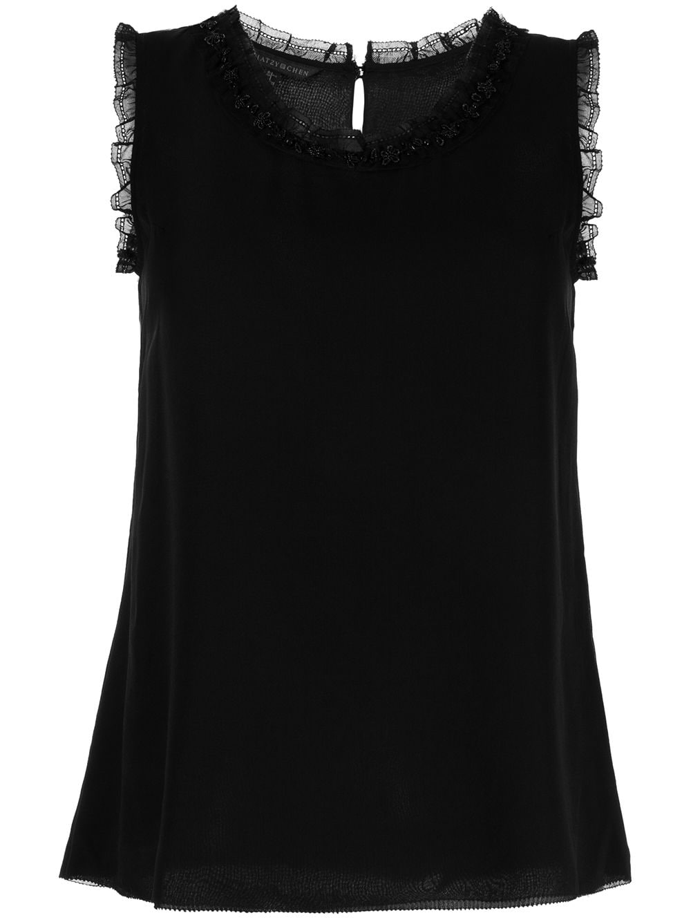 SHIATZY CHEN bead-embellished silk sleeveless blouse - Black von SHIATZY CHEN