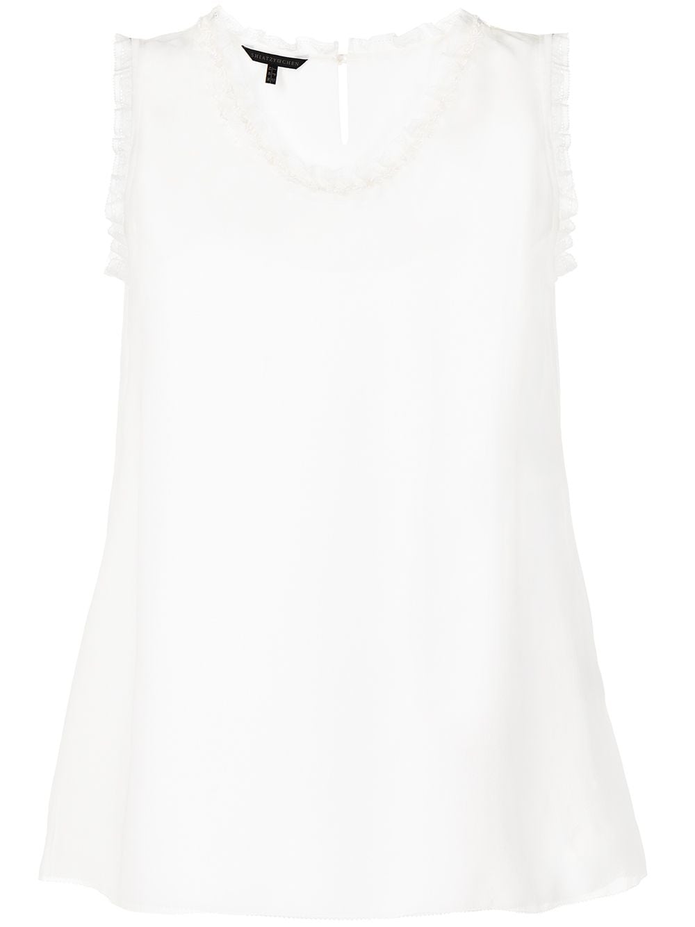 SHIATZY CHEN bead-embellished silk sleeveless blouse - White von SHIATZY CHEN