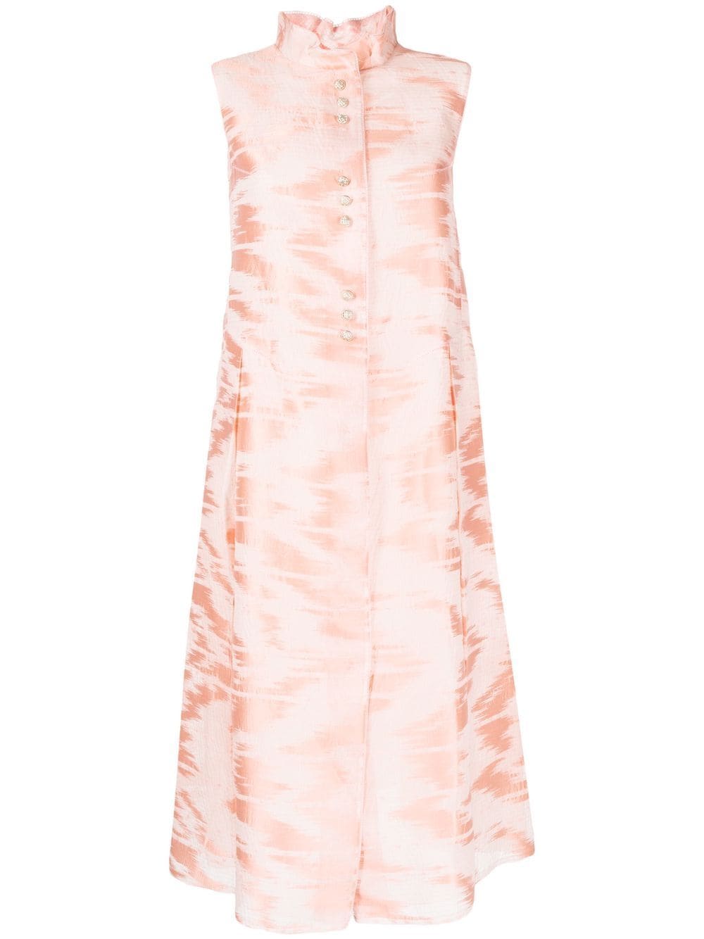 SHIATZY CHEN brushed-print detail midi dress - Pink von SHIATZY CHEN