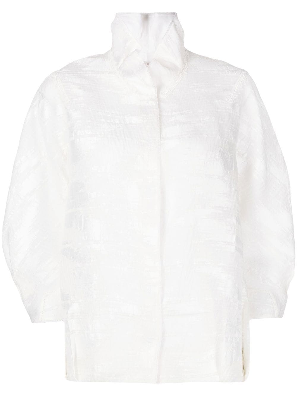 SHIATZY CHEN full-jacquard stand-up collar jacket - White von SHIATZY CHEN